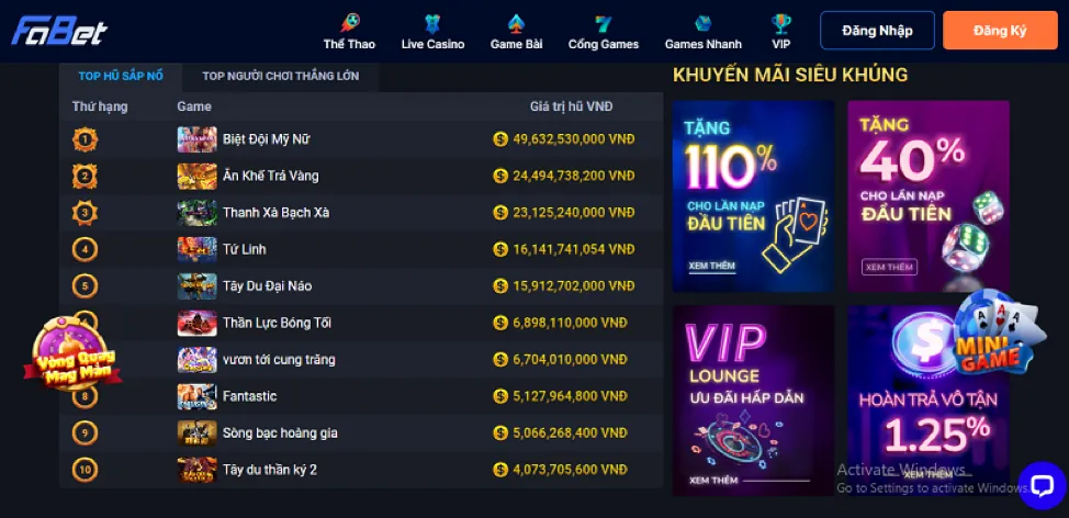 Đa dạng trò chơi tại 88slot